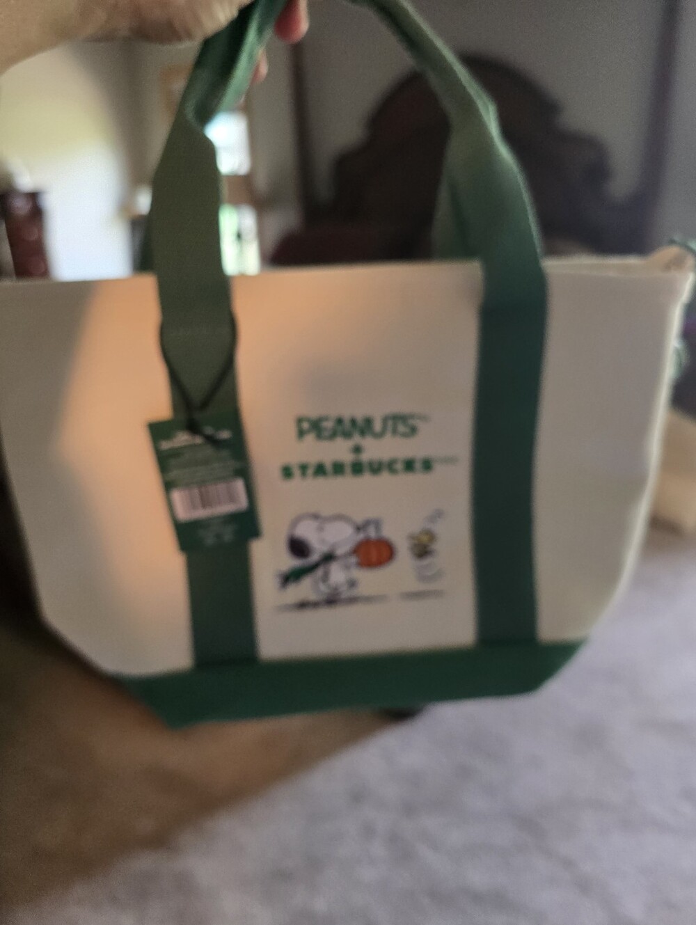 Peanuts Starbucks Tote Bag New